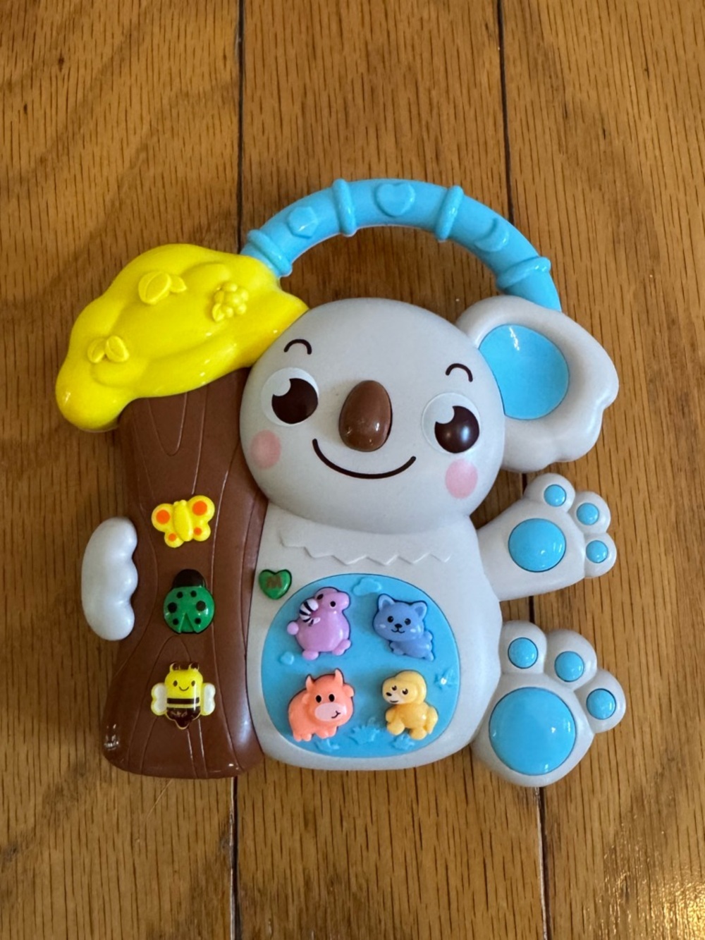 Blue and White Koala Activity Toy - Kids Interactive Rattle